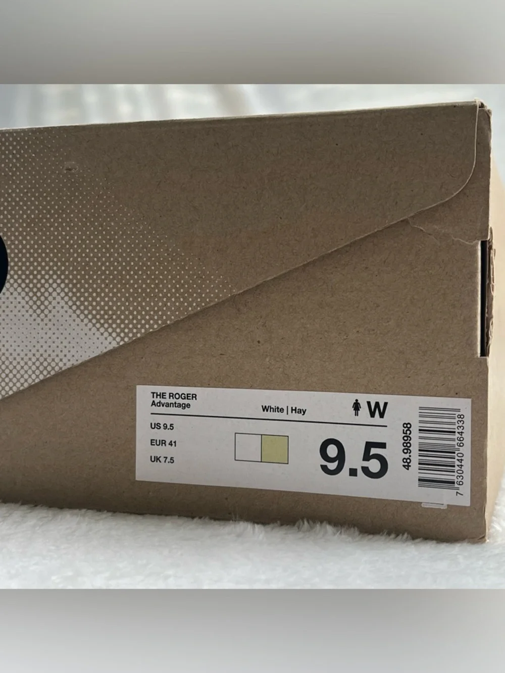 On Running The Roger Advantage Sneakers White Hay CloudTec W9.5